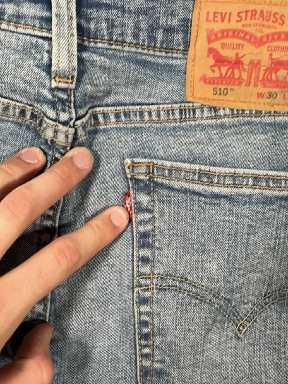 Levi’s 510 Light Blue Super Skinny Denim Jeans W30 L32